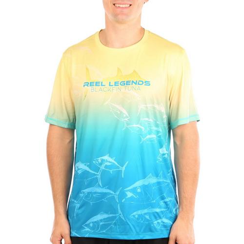 Reel Legends Mens Reel-Tec Tuna Time Sunshine T-Shirt