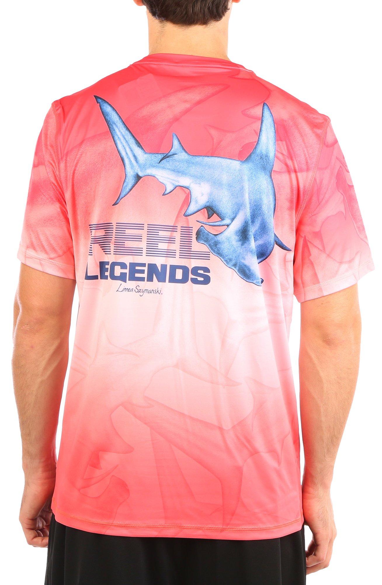 Reel Legends Mens Reel-Tec Hammerhead Shark Graphic T-Shirt