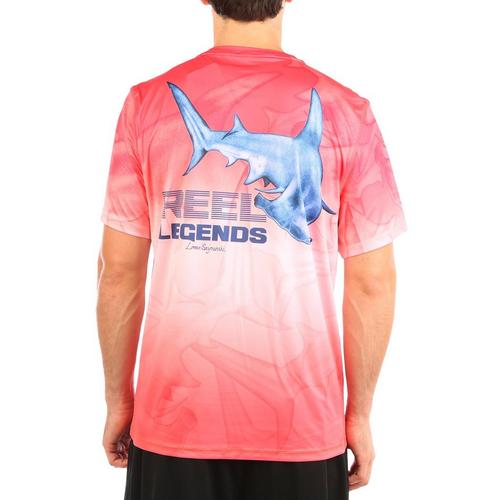 Reel Legends Mens Reel-Tec Hammerhead Shark Graphic T-Shirt