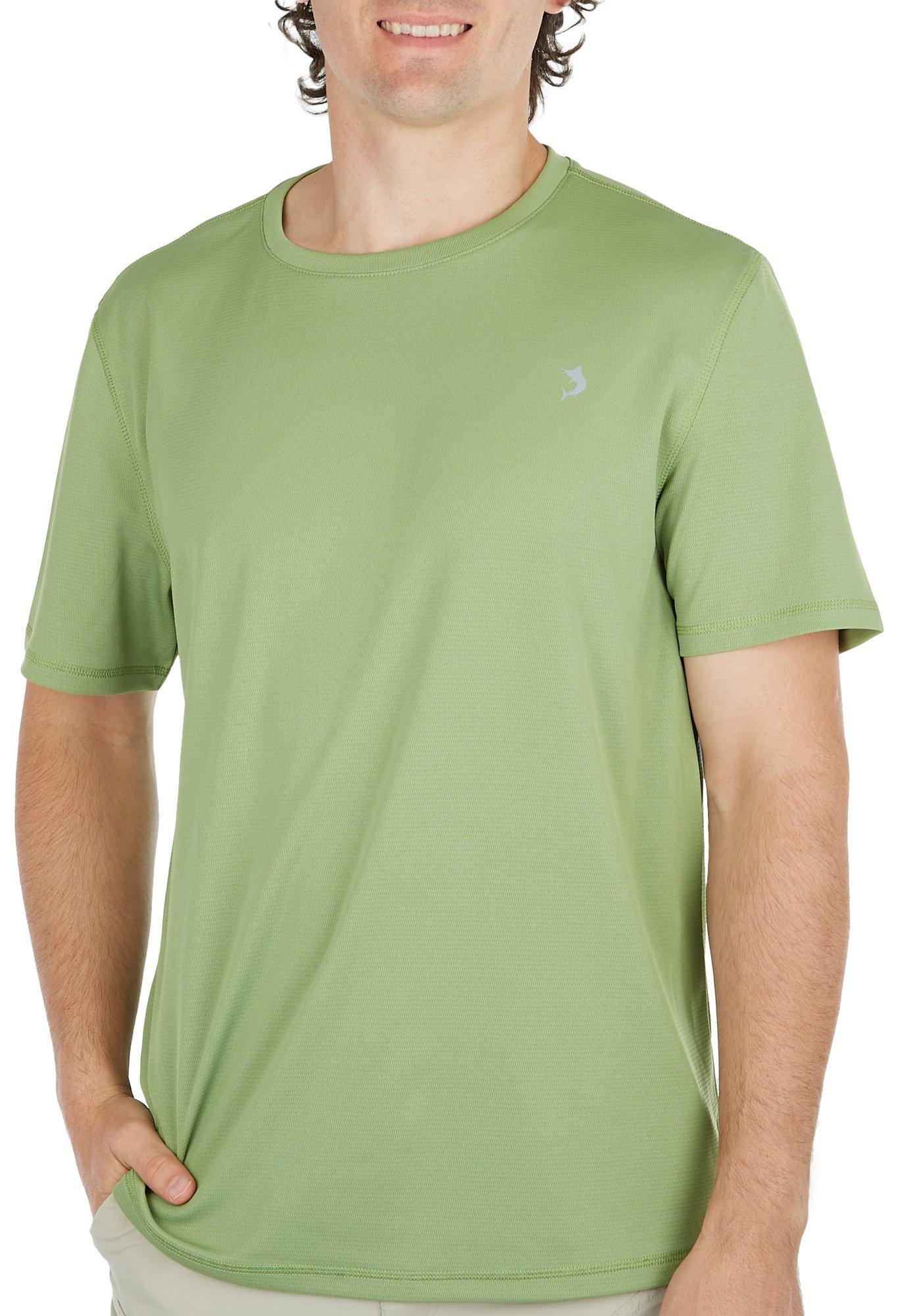 Reel Legends Mens Freeline Pointelle Short Sleeve Top - Hunter Green - Small