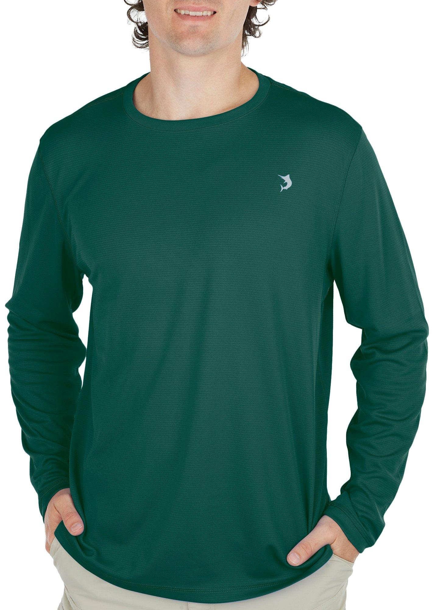 Reel Legends Mens Shirt S Green Fishing Long Sleeve Hook Pullover Top  888750035042