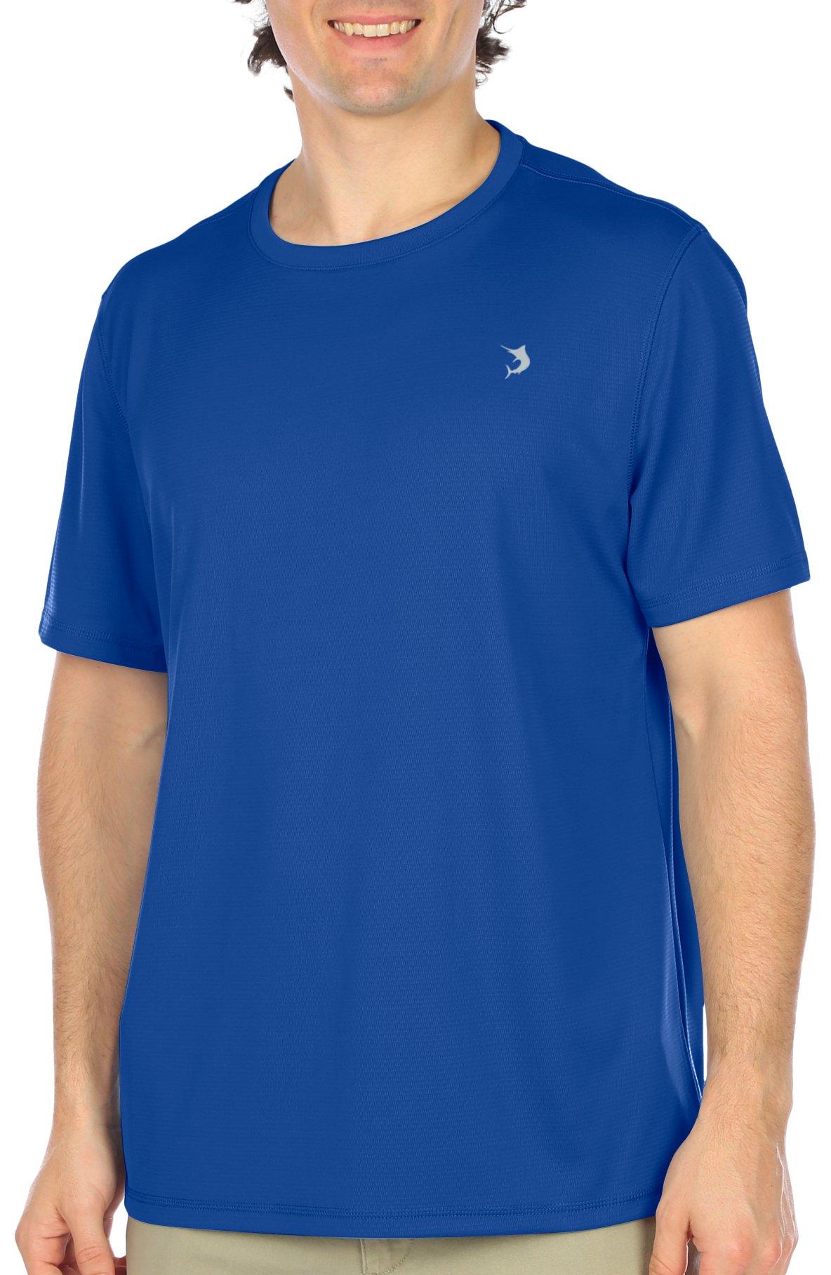 Reel Legends Mens Short Sleeve Snook T-Shirt - Blue/White - Large