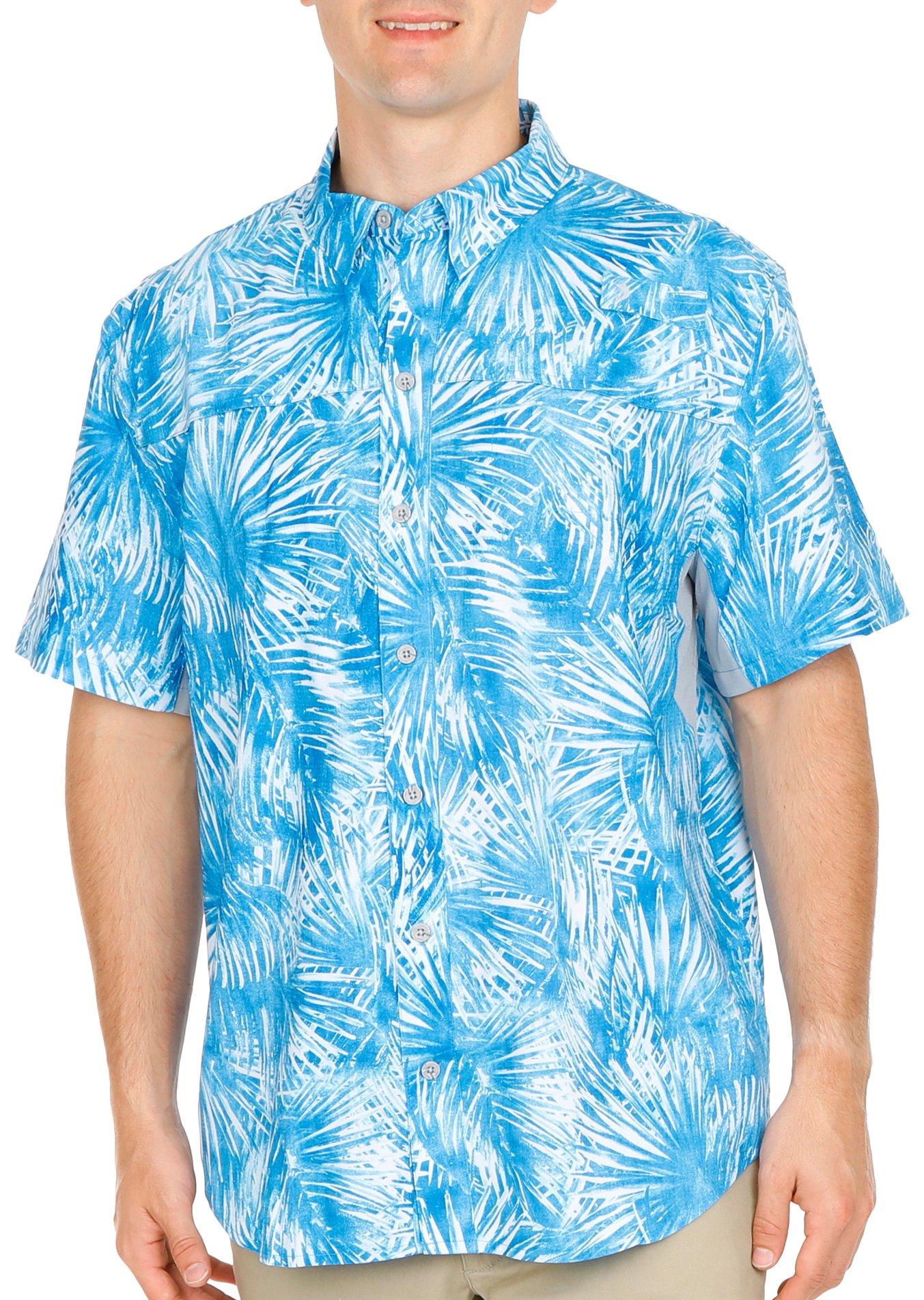 Reel Legends Mens Print Saltwater II Short Sleeve Shirt