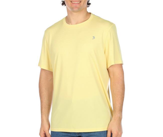 Reel Legends Mens UPF 50+ Solid Reel-Tec Short Sleeve Shirt - Yellow - Medium