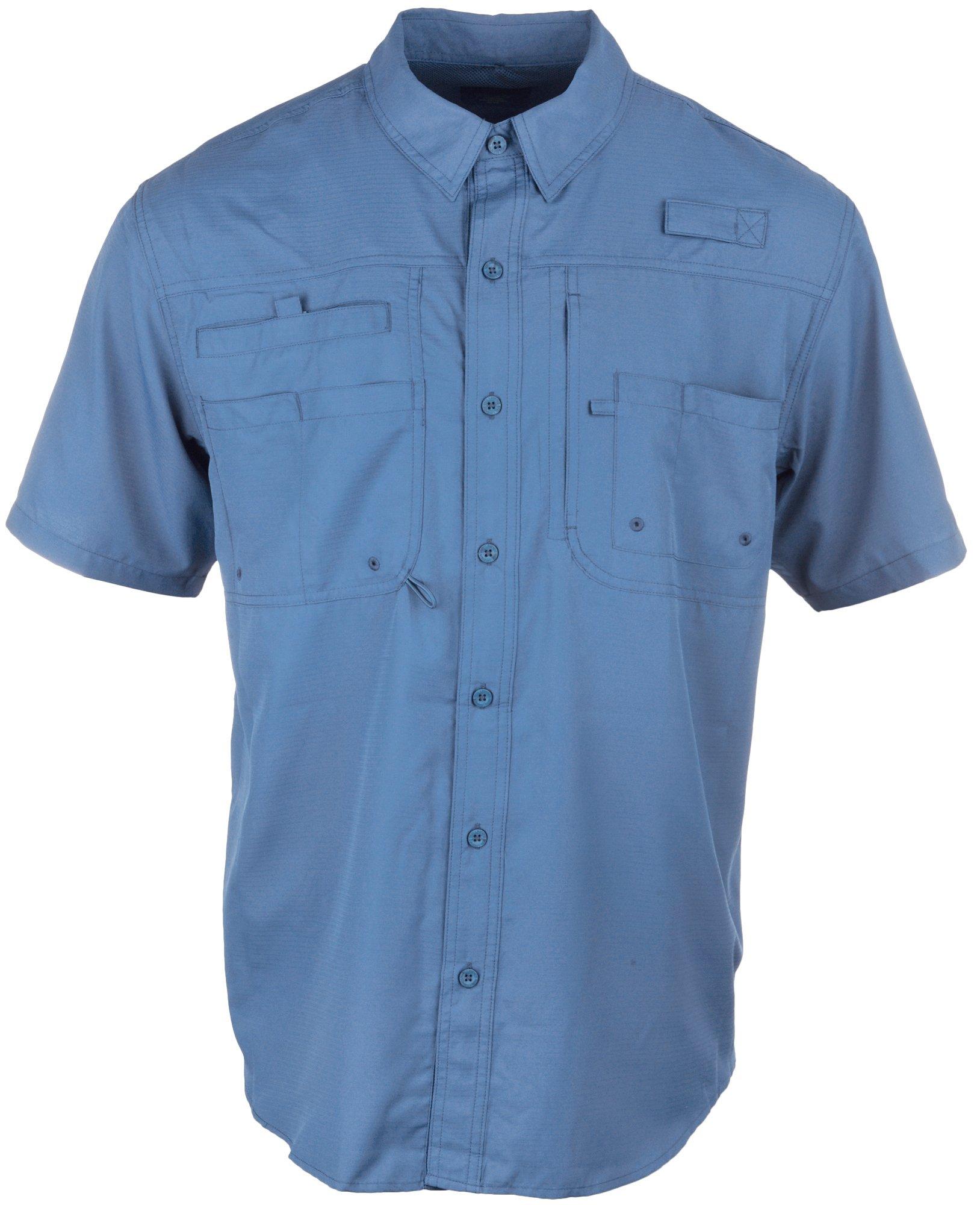 Mens Solid Saltwater II Short Sleeve Shirt