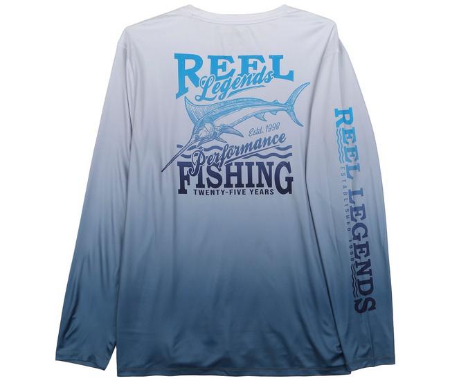 Reel Legends Mens Reel-Tec Triple Brand Long Sleeve Shirt