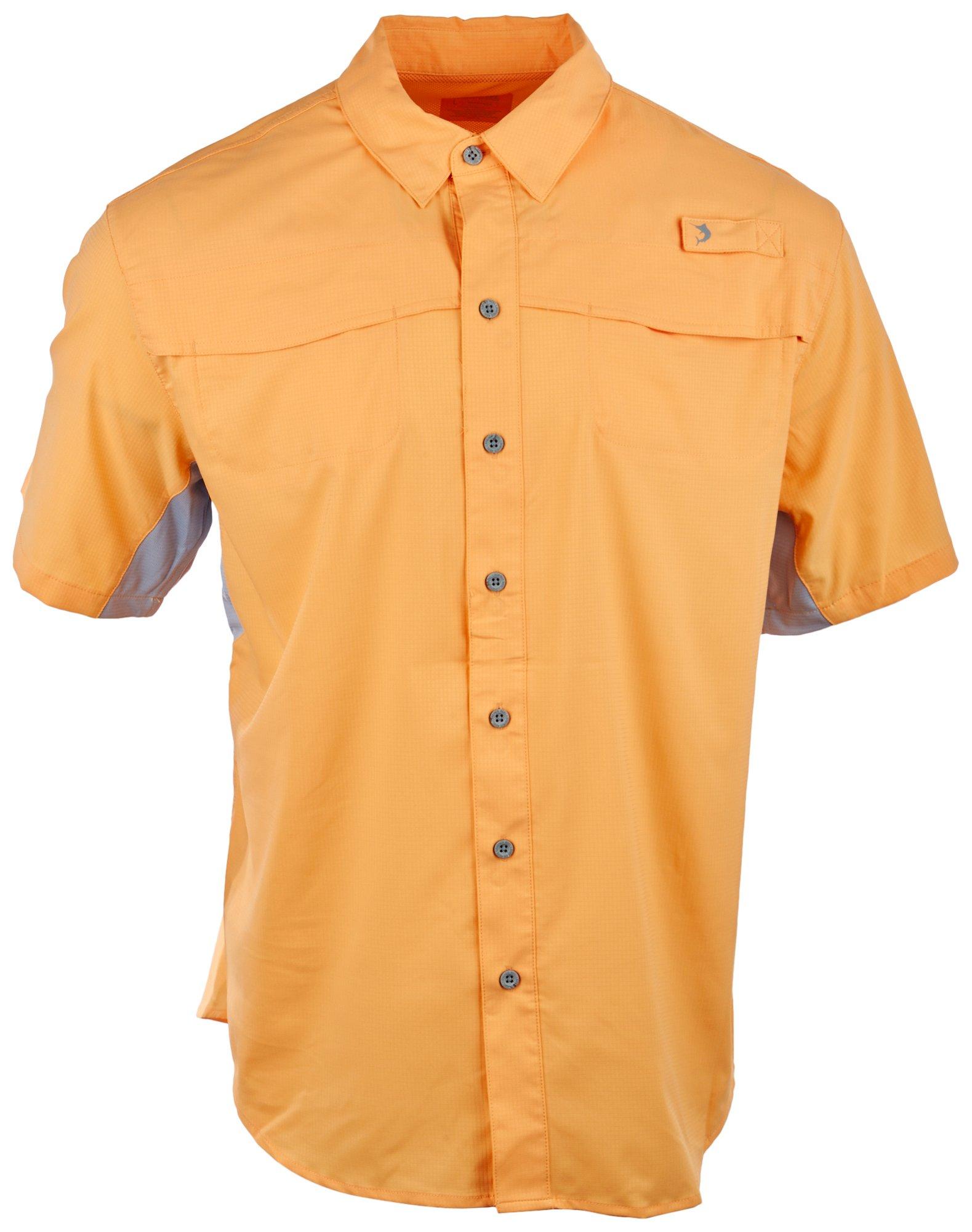 Reel Legends Mens Solid Mariner Short Sleeve Shirt