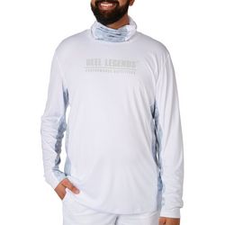 Reel Legends Mens Bright White/Chaos Graphic Turtle Neck Top