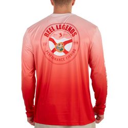 Reel Legends Mens Reel-Tec Triple Branded Long Sleeve Tee
