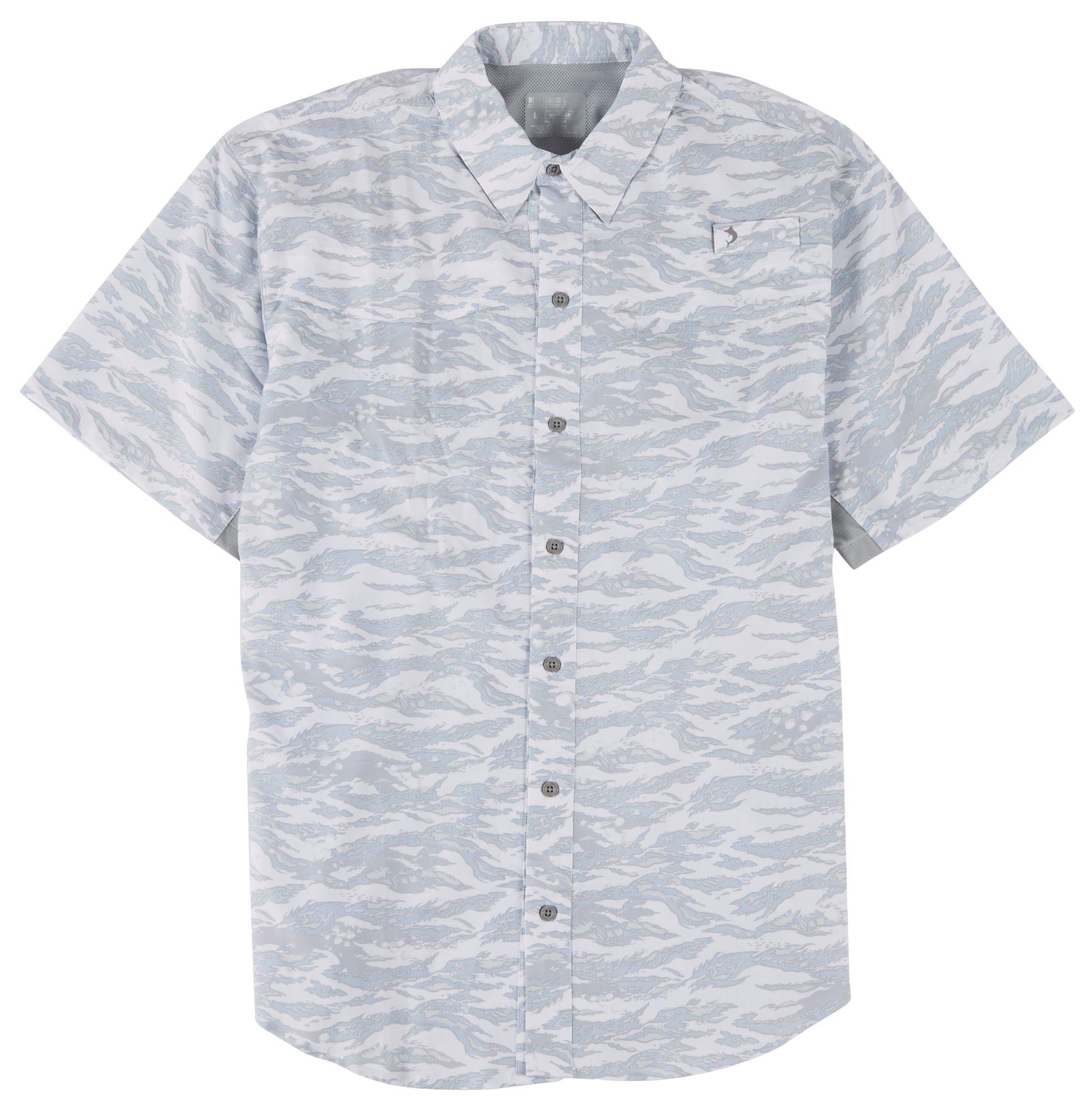 Reel Legends Mens Print Mariner II Short Sleeve Shirt