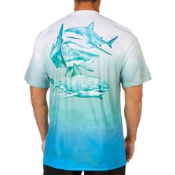 Reel Legends Mens  Lea Szymanski Shark Trio Graphic T-Shirt