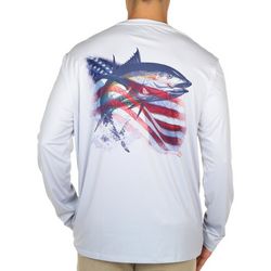 Reel Legends Mens Reel-Tec American Tuna Long Sleeve T-Shirt