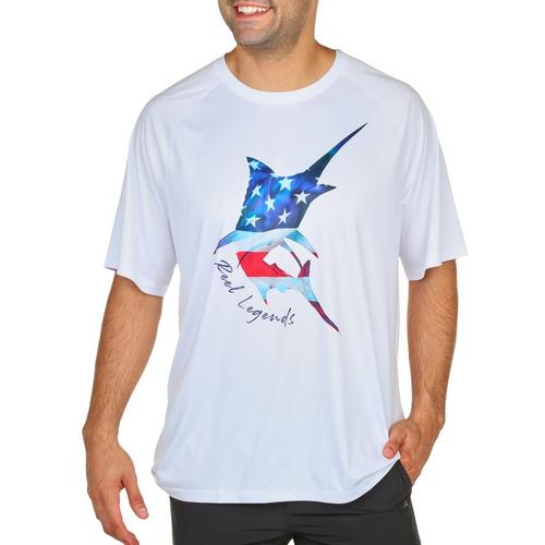 Reel Legends Mens American Marlin Short Sleeve T-Shirt