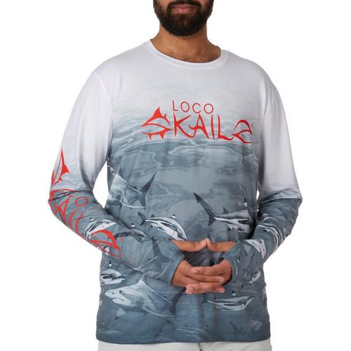 Loco Skailz Mens Sharks Savage Long Sleeve T-Shirt
