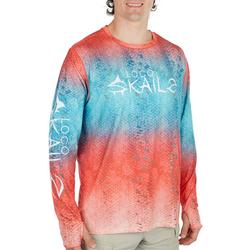 Mens Ombre Performance Long Sleeve Top