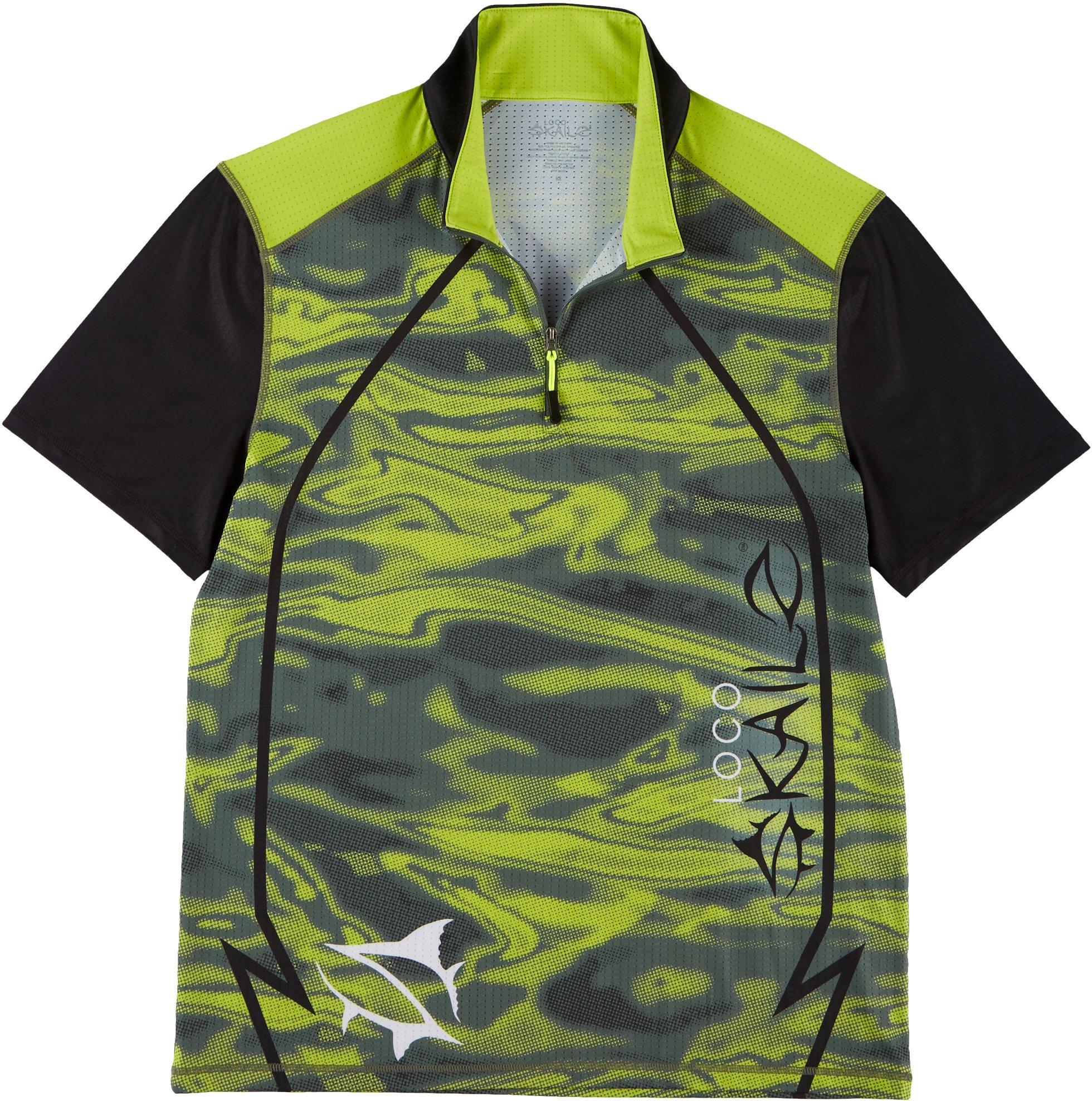 men's quarter zip short sleeve shirt