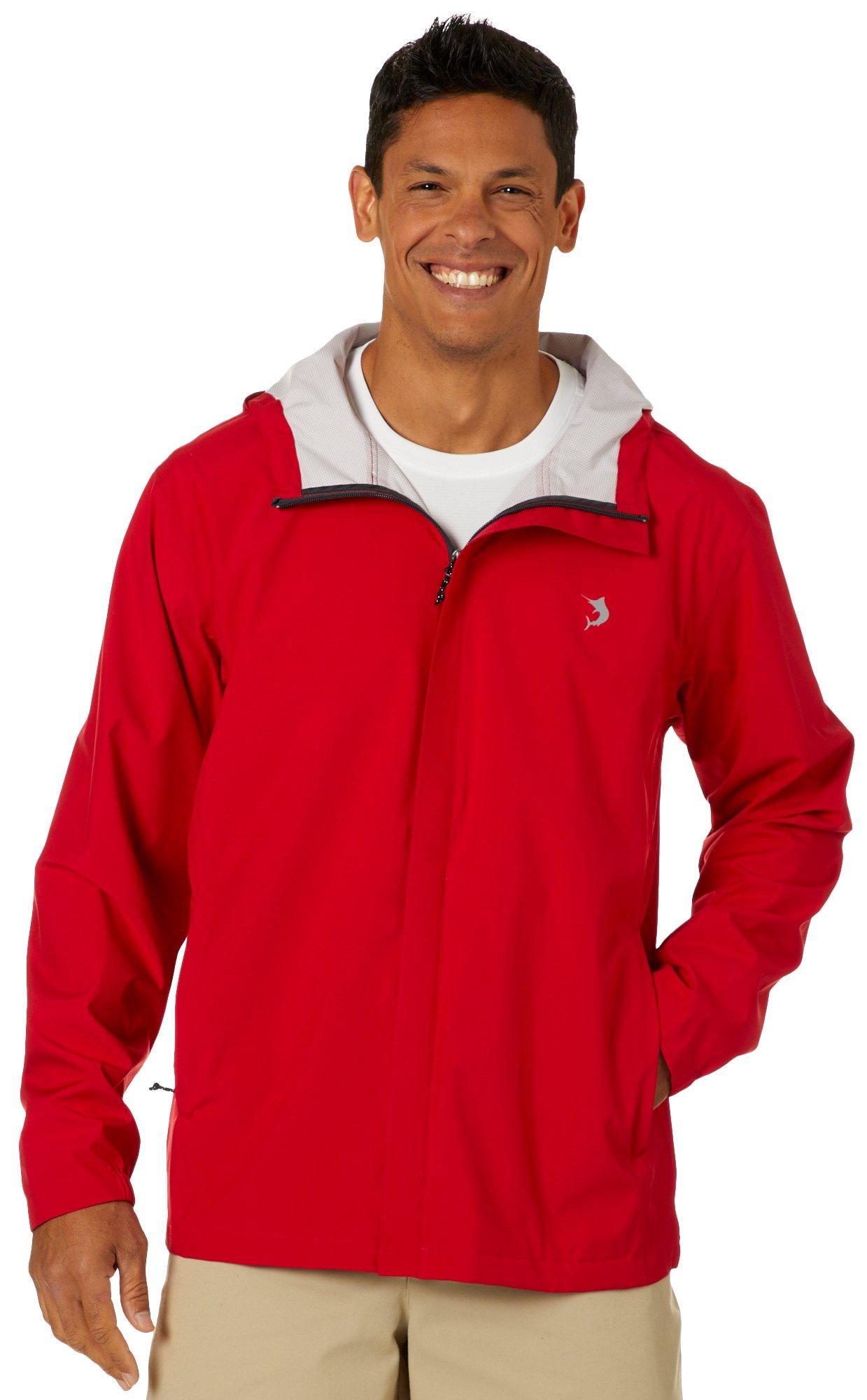 Mens Solid Waterproof Rain Jacket