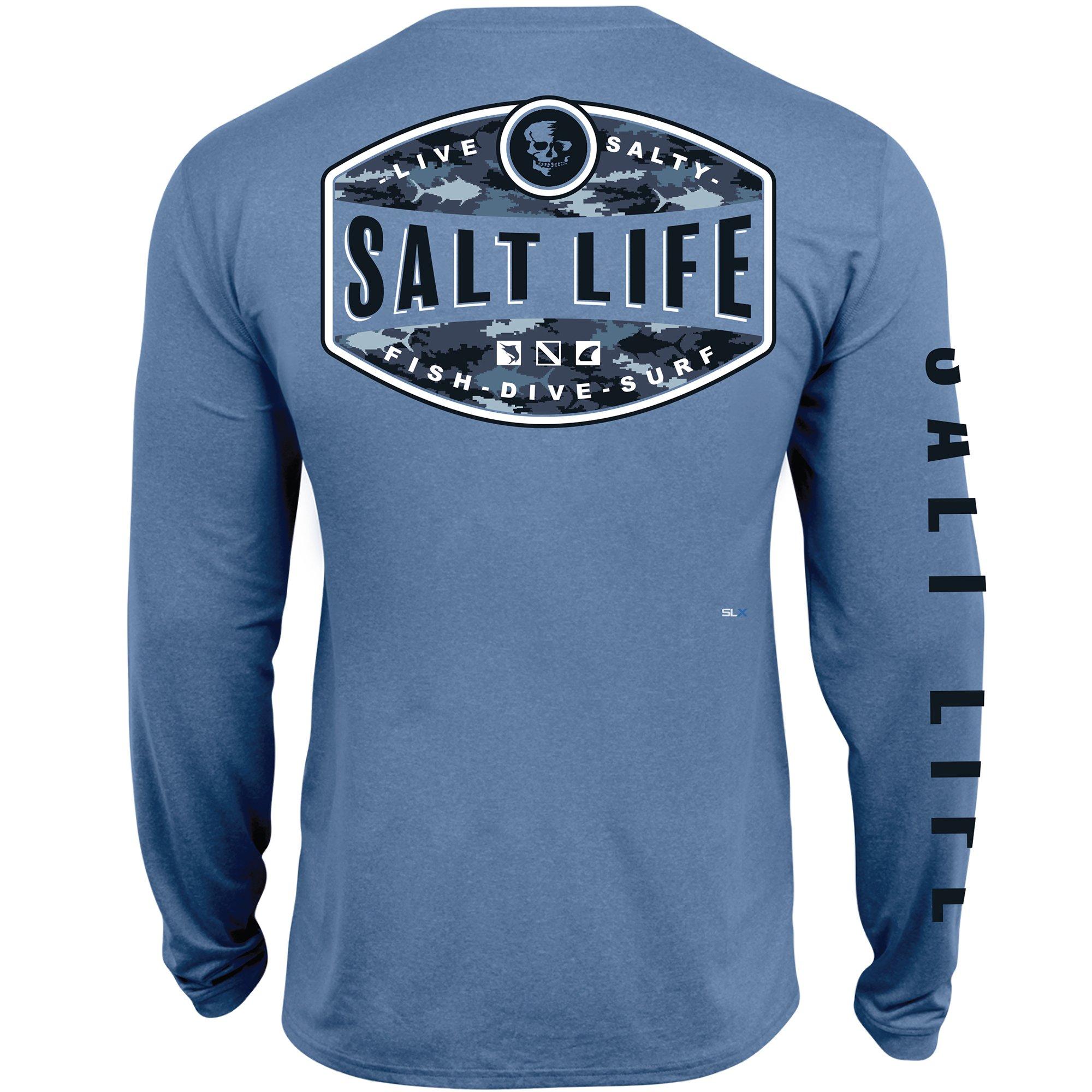 Salt Life Mens Aquatic Life Performance Long Sleeve Shirt