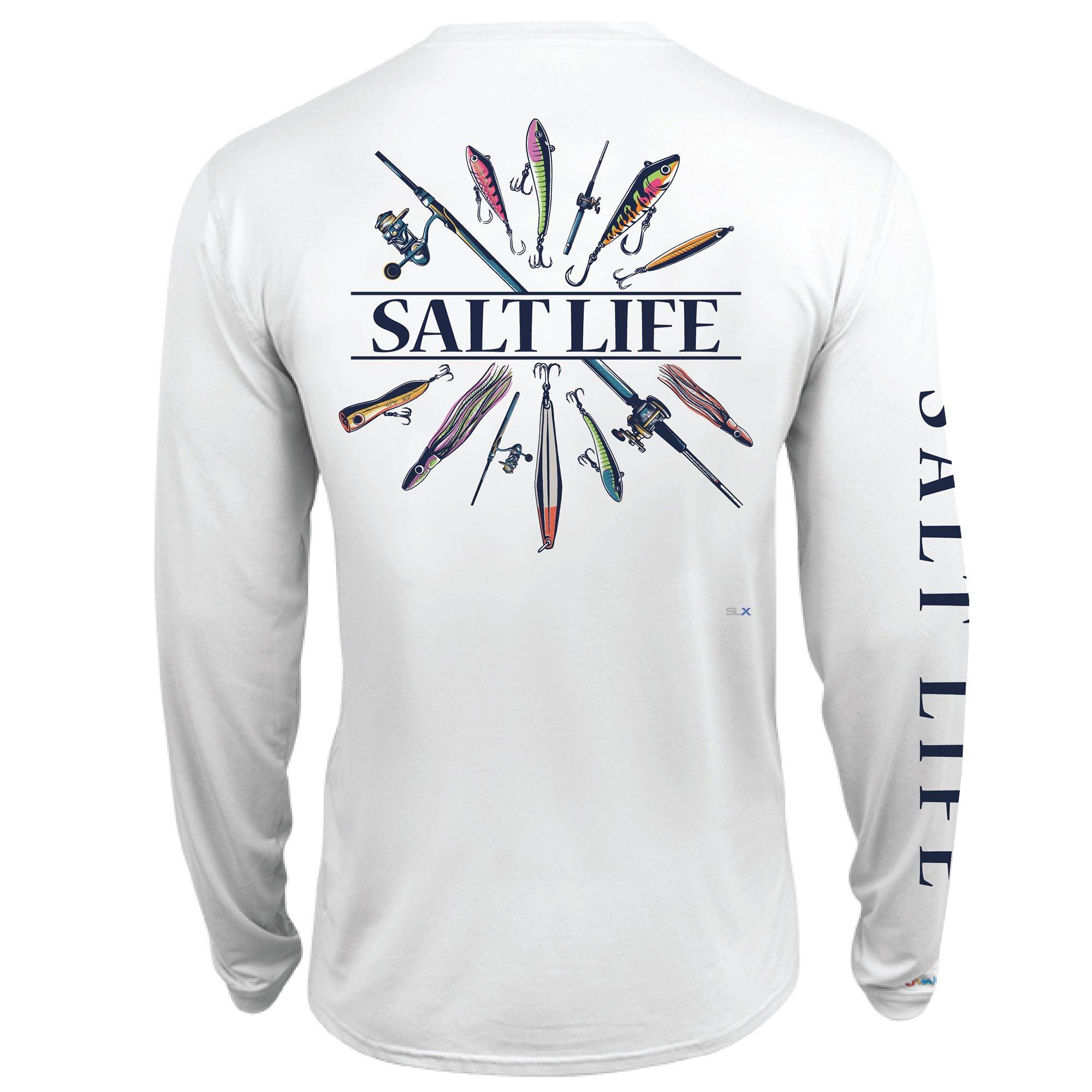 Salt Life Mens Fishing Lures Performance Long Sleeve Shirt