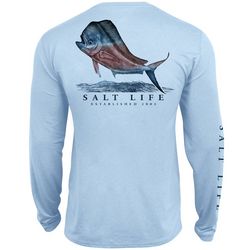 Salt Life Mens Mahi Pride Pocket Long Sleeve T-Shirt
