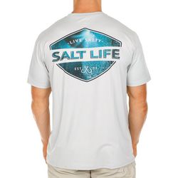 Salt Life Mens Deep Light Live Salty Short Sleeve Tee