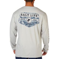 Salt Life Mens Camo Fish  Performance Long Sleeve Shirt
