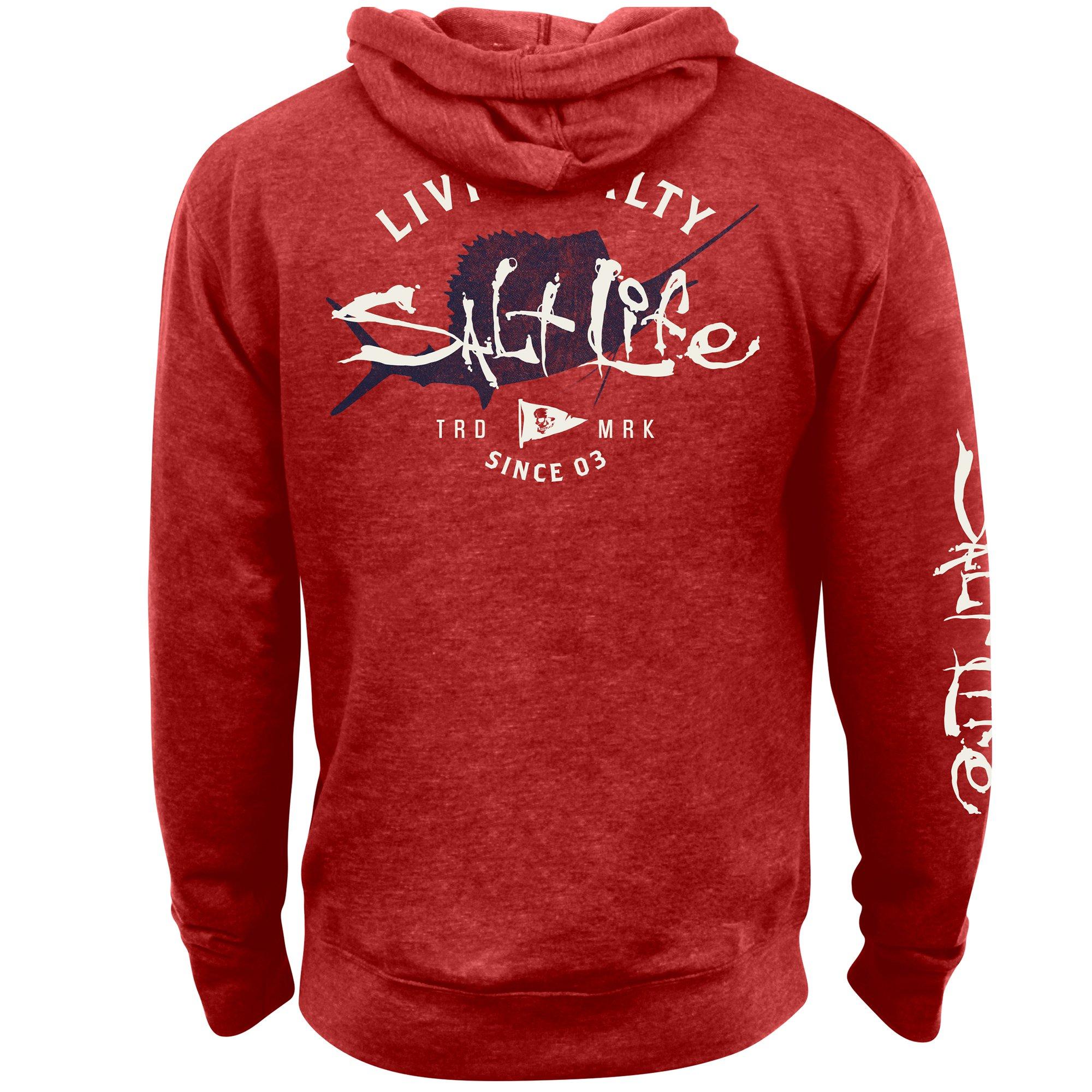 Salt Life Men's The Flash Hoodie, XL, Oatmeal Heather