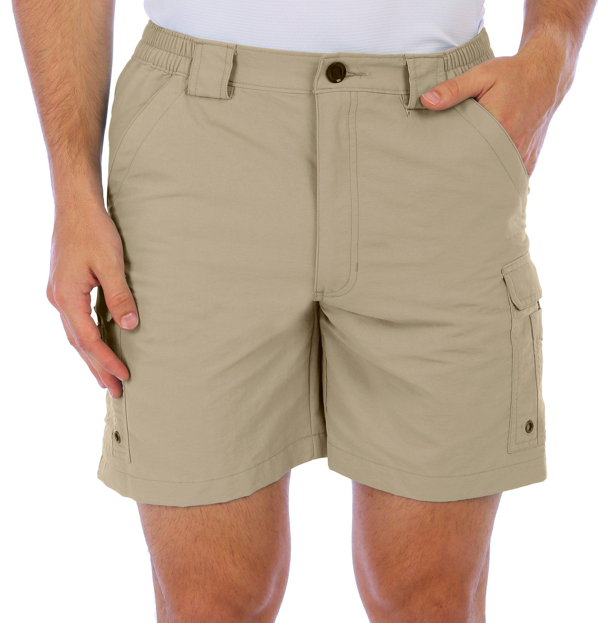 Reel Legends Mens Solid Sandbar Shorts - Black - 40W