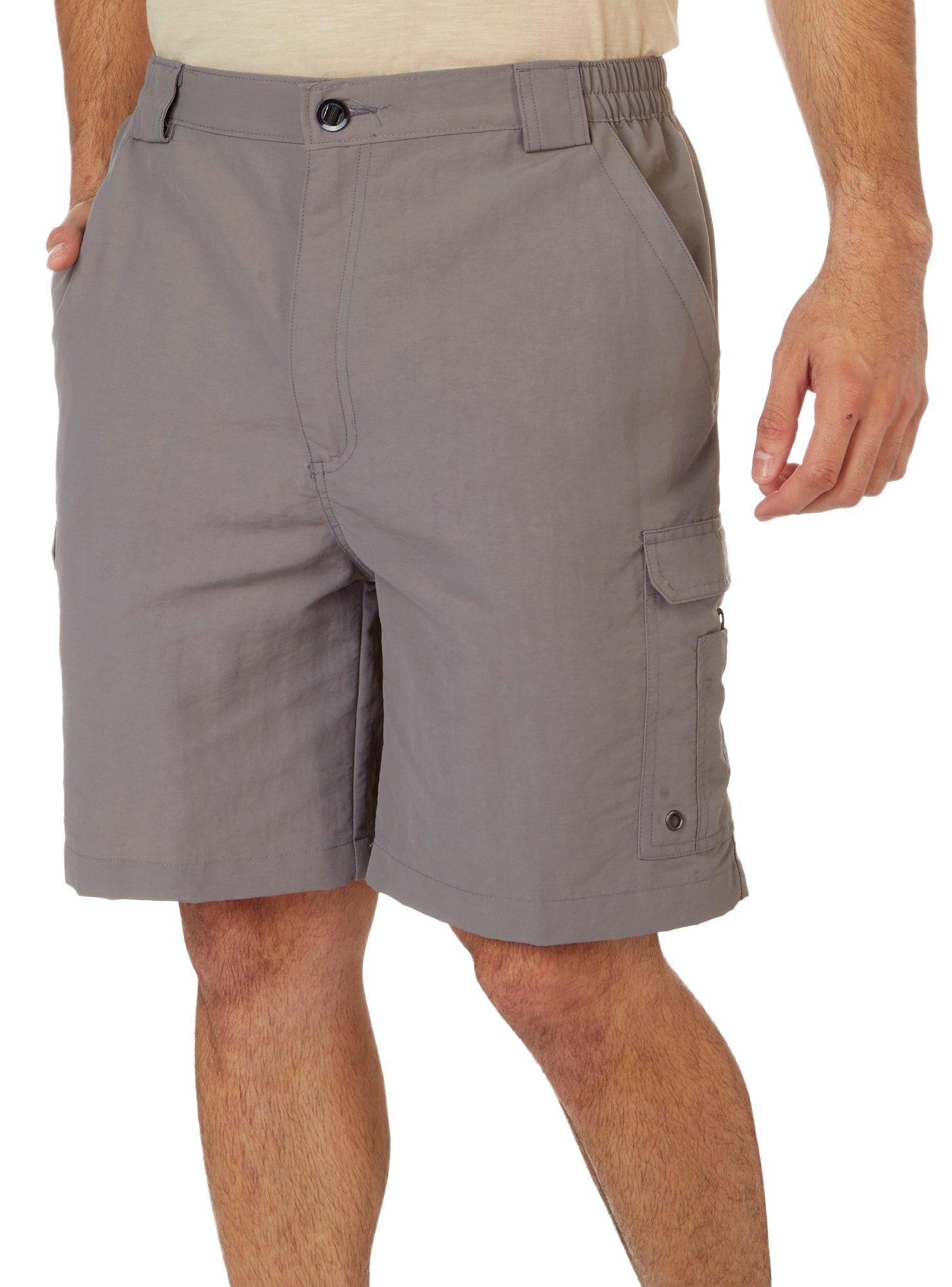 Reel Legends Mens 7.5 in. Solid Bonefish UPF 50 Cargo Shorts