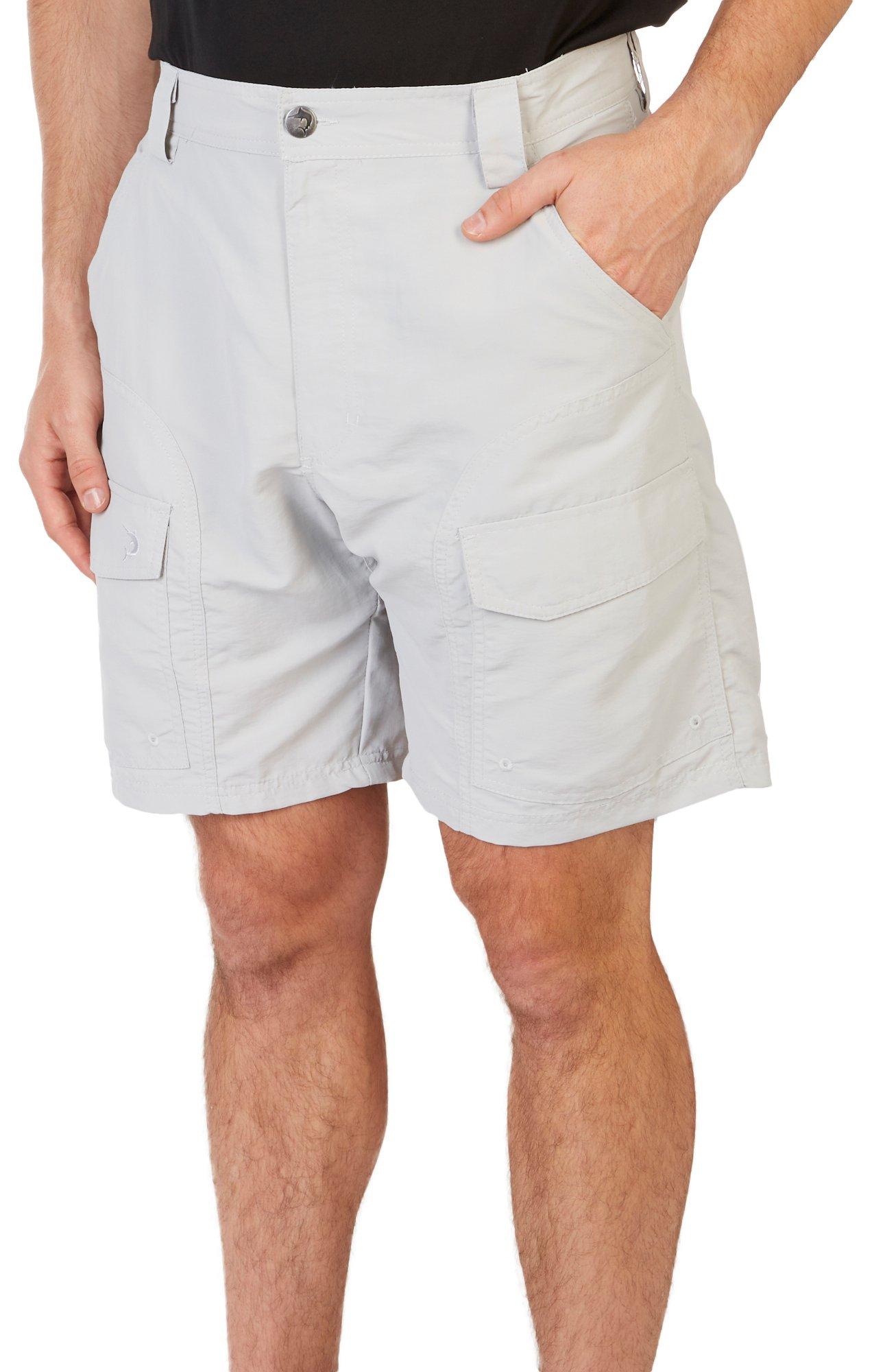 Reel Legends Mens Solid Sandbar Shorts - Light Grey - 44W
