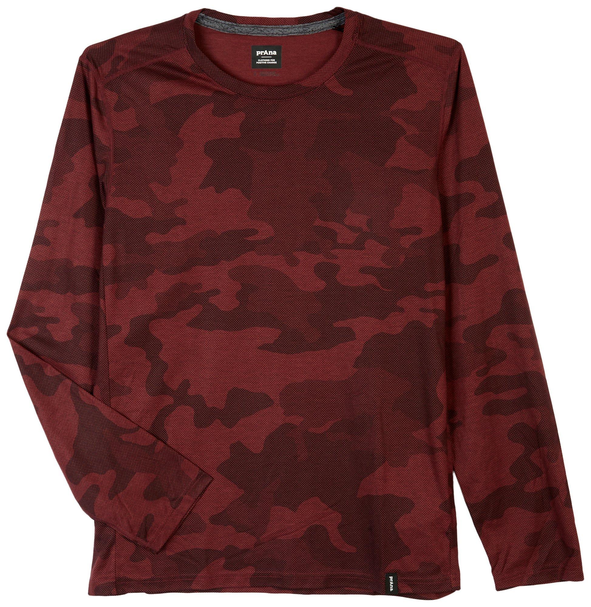 Prana Mens Prospect Heights Dotted Camo Long Sleeve