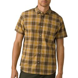 Prana Mens Watchman Intrepid Plaid Short Sleeve Shirt