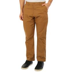 Mens Solid 9 in. Canvas Pants