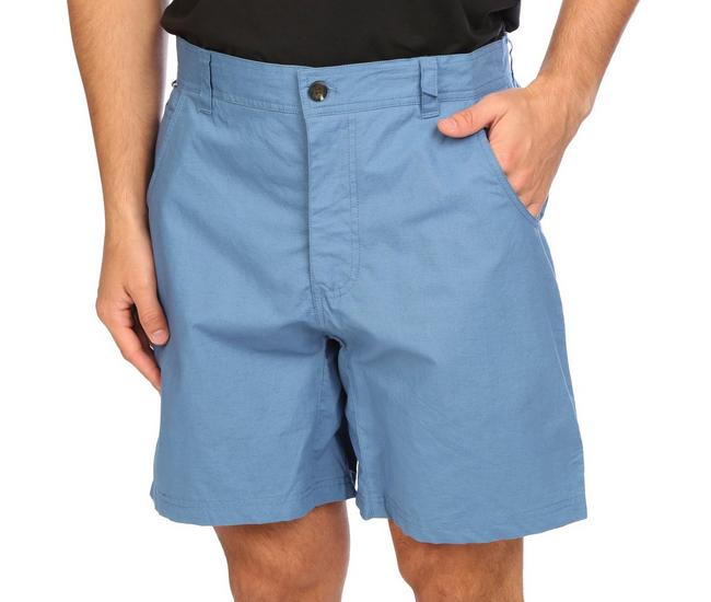 Reel Legends Mens Solid 8 in. Ridge Shorts - Slate Blue - X-Large