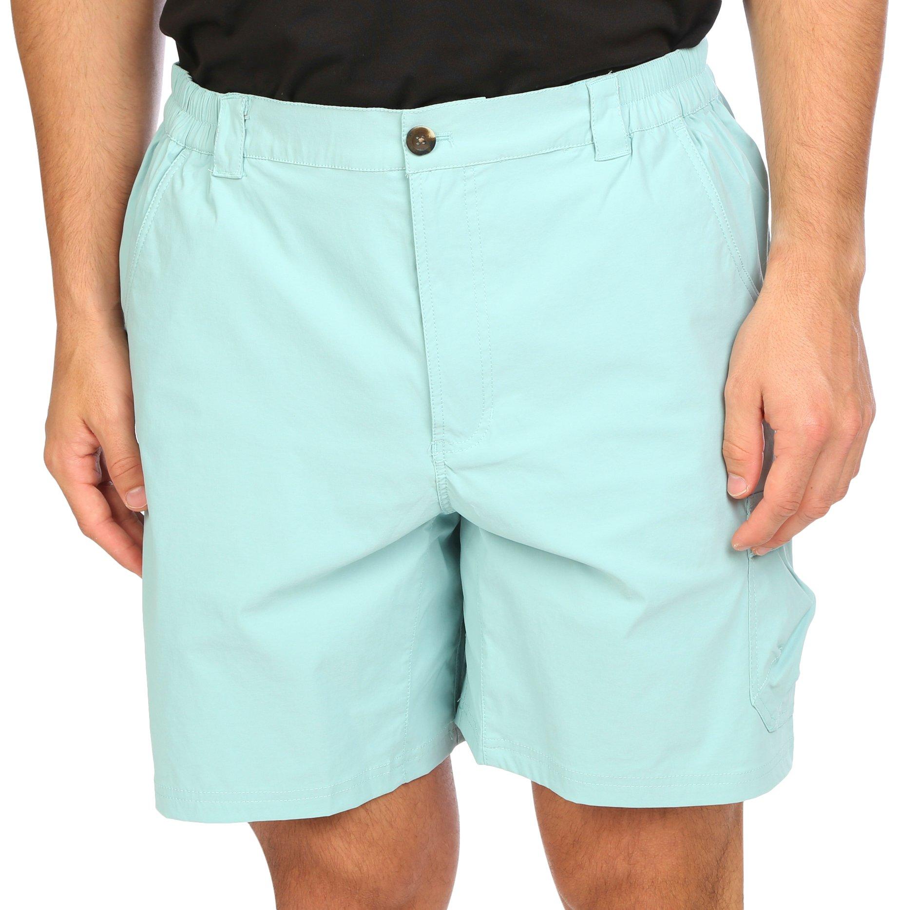Reel Legends cargo shorts mens 44x6 Blue comfort-waist cotton
