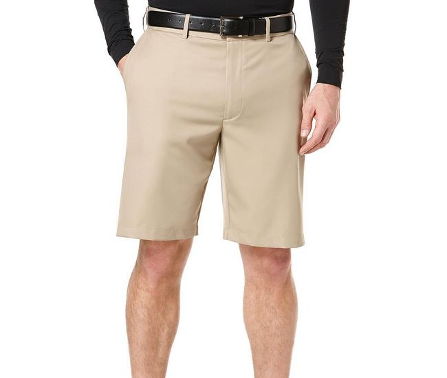 PGA TOUR Men's Expandable Flat Front Golf Short, Asphalt, 30 at   Men's Clothing store