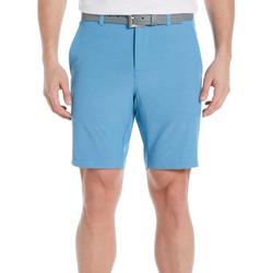 Mens Solid Horizontal Texured 9 in. Golf Shorts