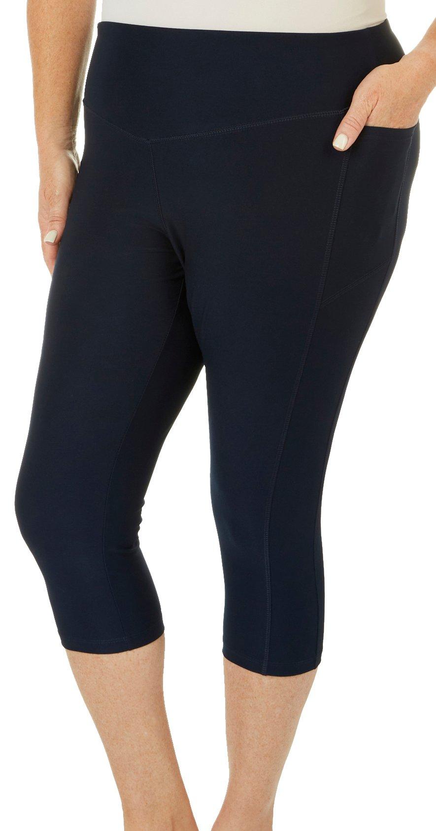 Vogo Plus 20 in. Solid High Rise Pocket Capri