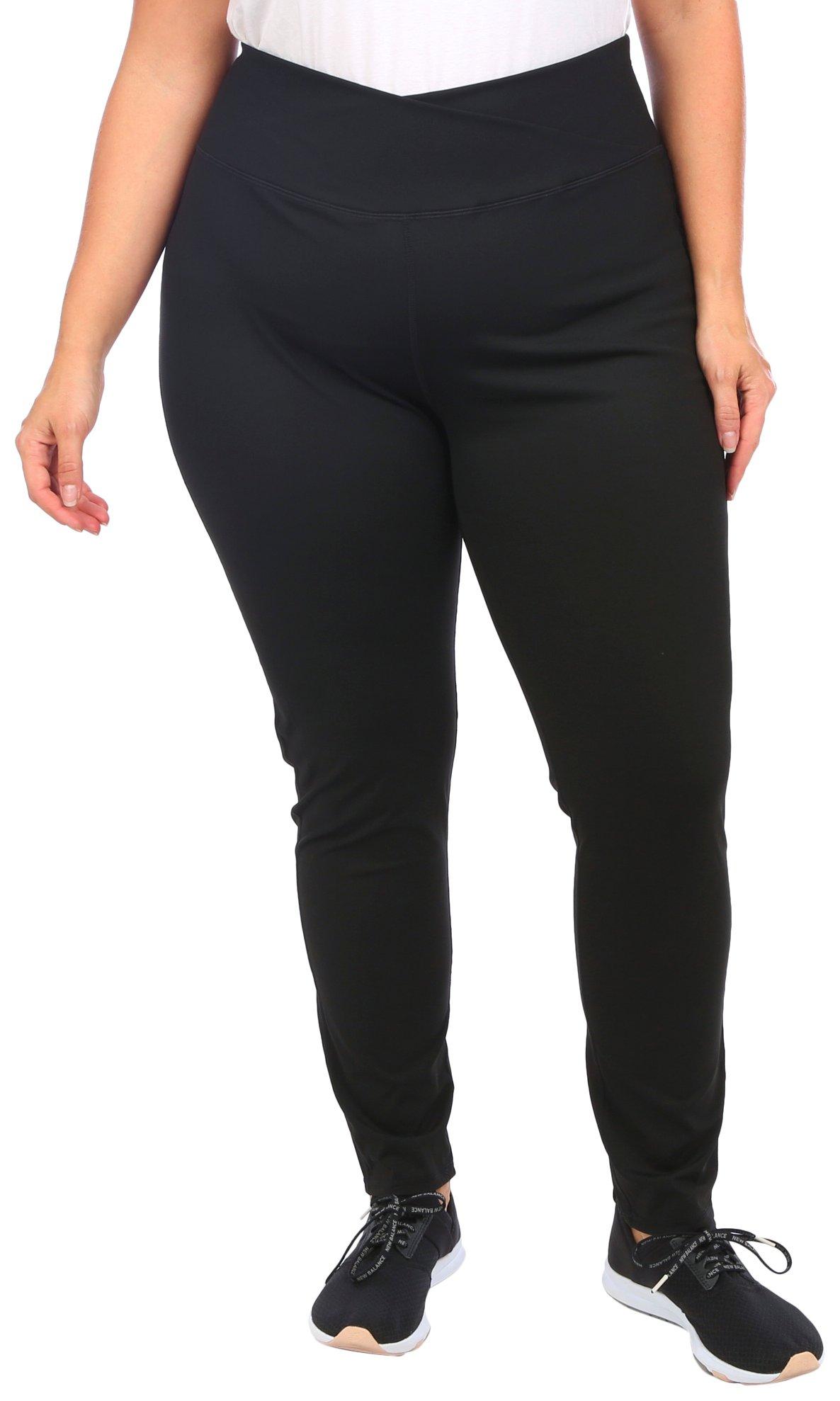 Vogo Athletics Women's leggings Gray/Black Striped Mesh Sides Size Large