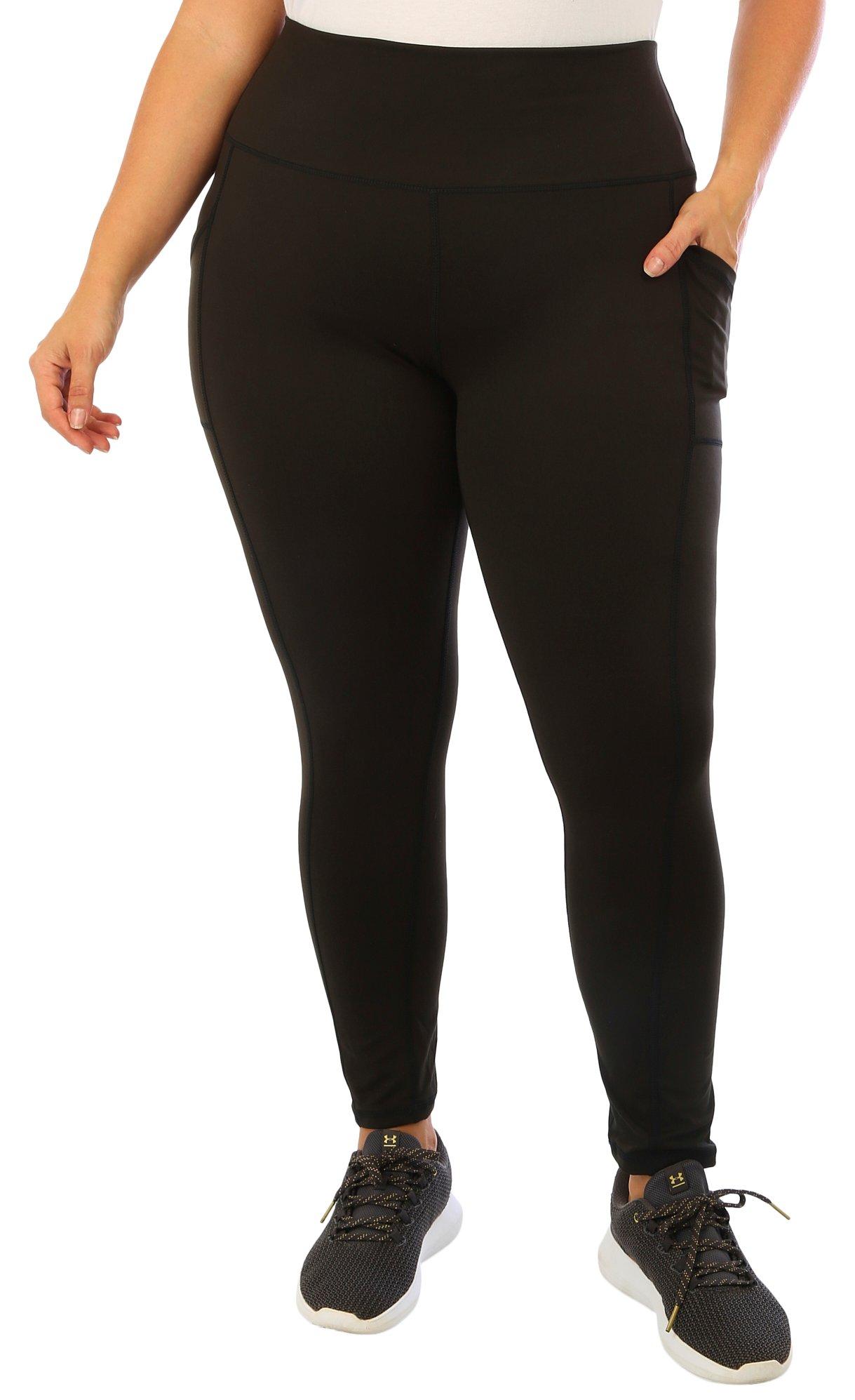 Vogo Athletics Women's leggings Gray/Black Striped Mesh Sides Size