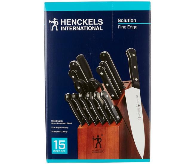 Henckels Solution 15-pc Set, Kitchen Knives + Block