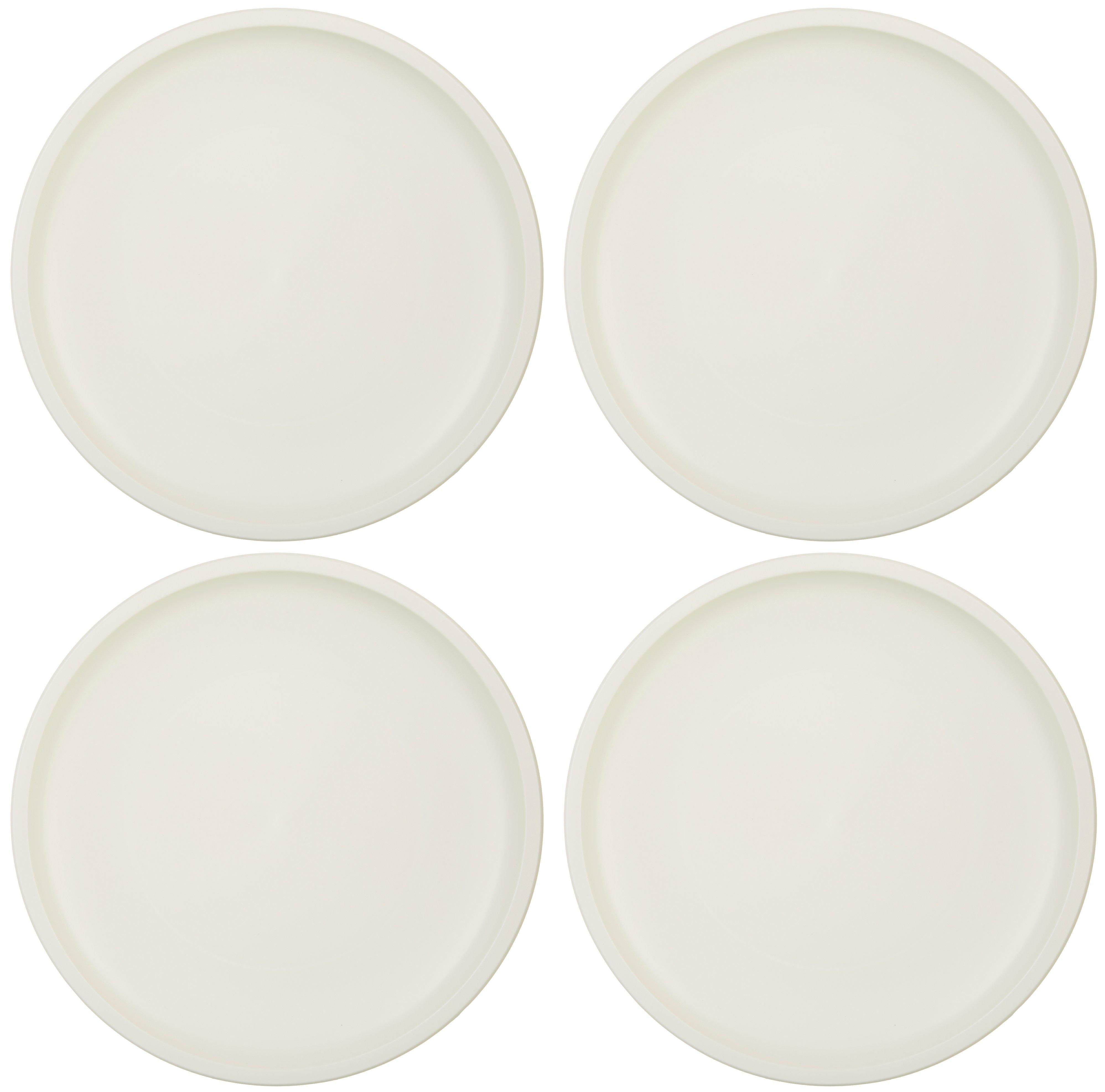 Progress International P7P-PS50W 9.75 in. White Microwave Plates, Pack of 4
