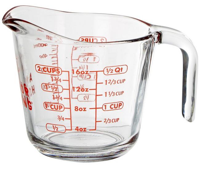 16 oz. Anchor Glass Measuring Cup - Fante's Kitchen Shop - Since 1906