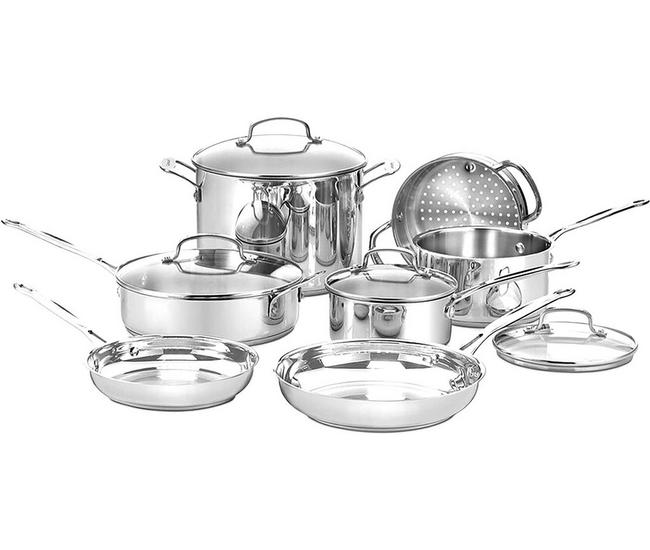 Cuisinart Chef's Classic Stainless Steel 11 Piece Cookware Set