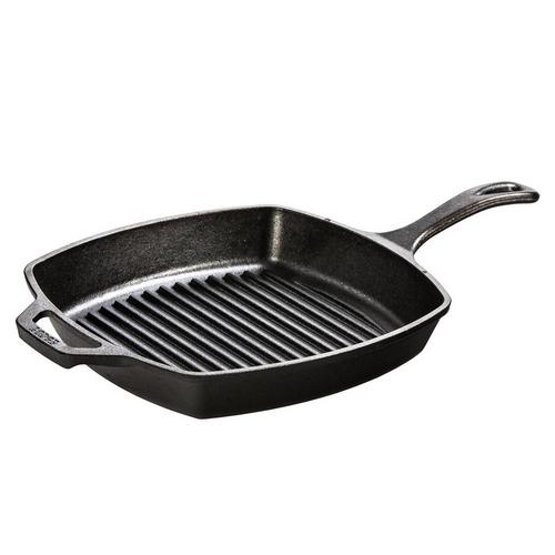 Lodge 10.5in Square Cast Iron Grill Pan