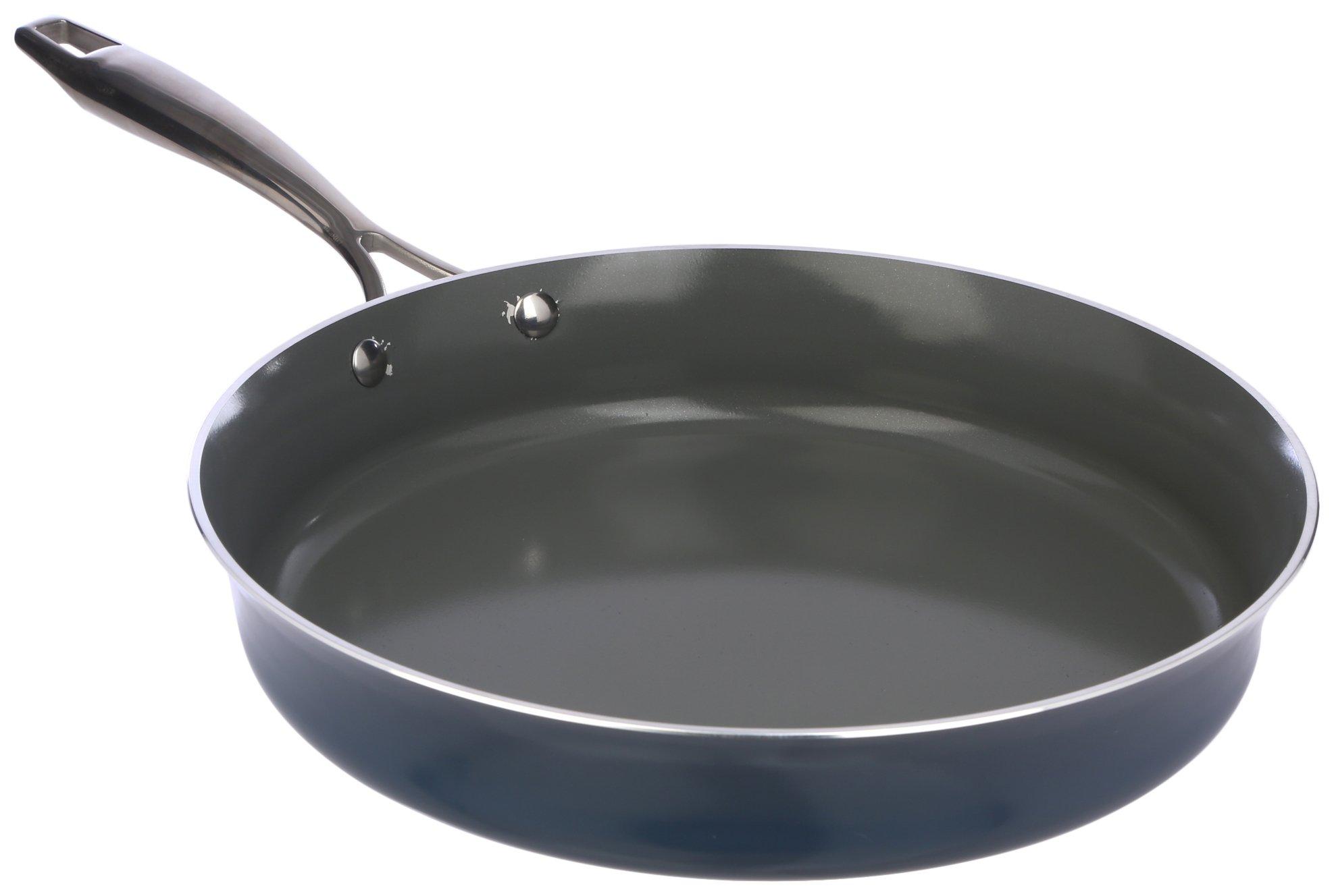 Zest Kitchen and Home 12 in. Ceramic Non-Stick Frying Pan