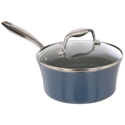 Zest Kitchen and Home Ceramic Non-Stick Sauce Pan with Lid
