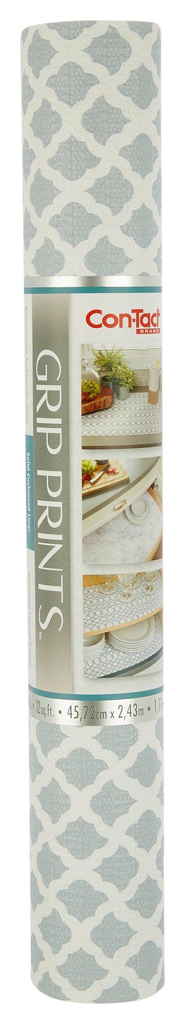 Con-Tact Grip Print 18 In. x 4 Ft. Talisman Pale Gray Non-Adhesive