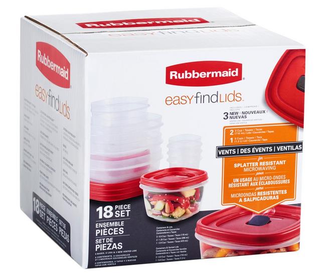  Rubbermaid 60-Piece Easy Find Lid Food Storage
