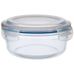 Home Basics 32 oz. Borosilicate Glass Round Food Storage